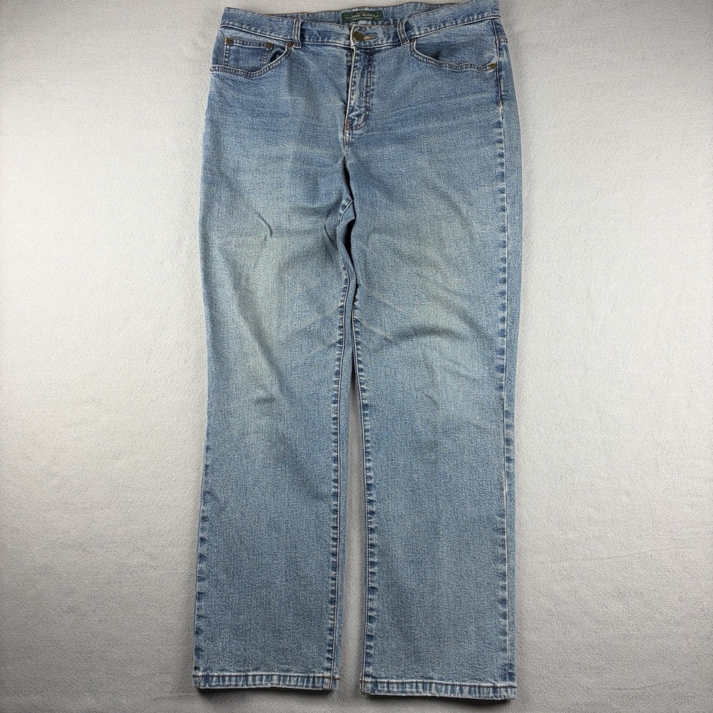 Lauren Ralph Lauren Jeans Women's 12 Classic Straight Leg Medium Wash Stretch